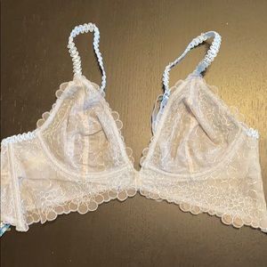 Free People  Blue Hydrandea Lucia Underwire Bra